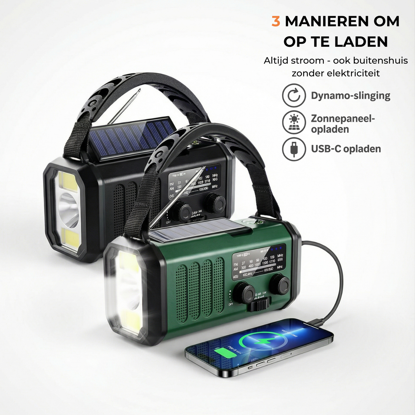 Noodradio Dynamo Pro™ – Solar & Powerbank 1200mAh