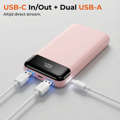Powerbank 20.000 mAh – Ultra Dun & Krachtig